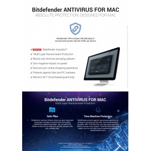 Bitdefender Antivirus for Mac 2020 | 3 Devices | 3 Years | Digital (ESD/EU)
