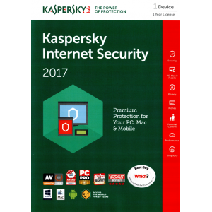 Kaspersky Internet Security 2017 | 1 Device | 1 Year | Digital (ESD/UK+EU)