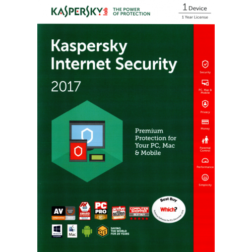 Kaspersky Internet Security 2017 | 1 Device | 1 Year | Digital (ESD/EU)