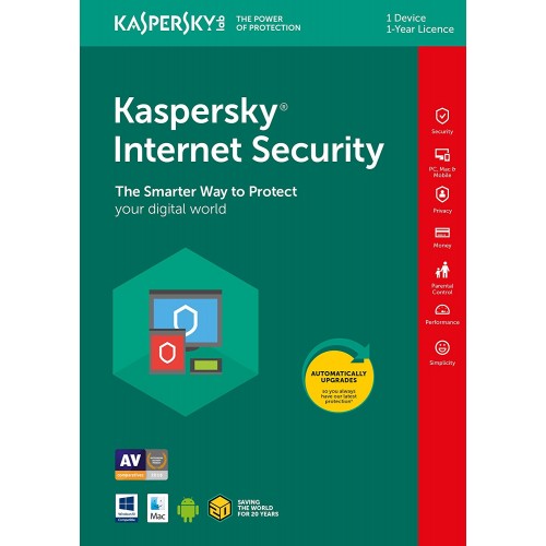 Kaspersky Internet Security 2018 | 1 Device | 1 Year | Digital (ESD/EU)