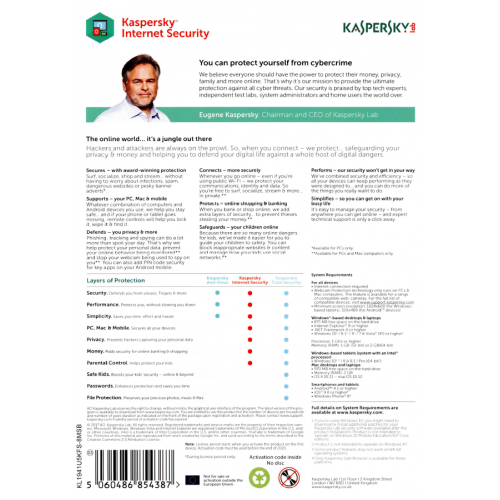 Kaspersky Internet Security 2018 | 10 Devices | 1 Year | Digital (ESD/EU)