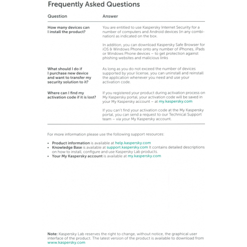 Kaspersky Internet Security 2018 | 5 Devices | 1 Year | Digital (ESD/EU)