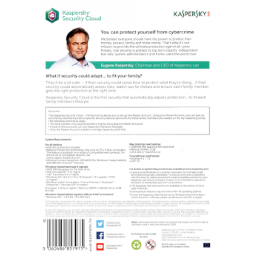 Kaspersky Security Cloud 2018 Family | 20 Devices | 1 Year | Digital (ESD/EU)