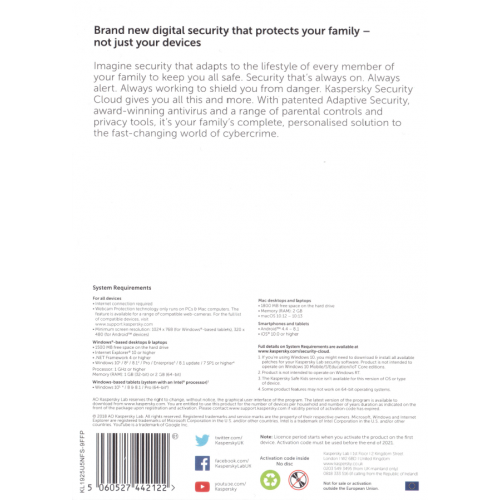 Kaspersky Security Cloud 2019 Family | 20 Devices | 1 Year | Digital (ESD/EU)