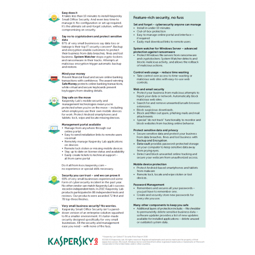 Kaspersky Small Office Security V6 | 1 Server | 5 Desktops | 1 Year | Digital (ESD/EU)