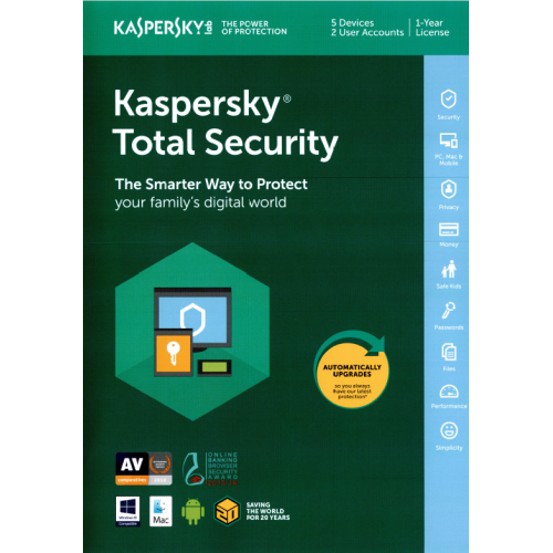 Kaspersky Total Security 2018 | 5 Devices | 1 Year | Digital (ESD/EU)