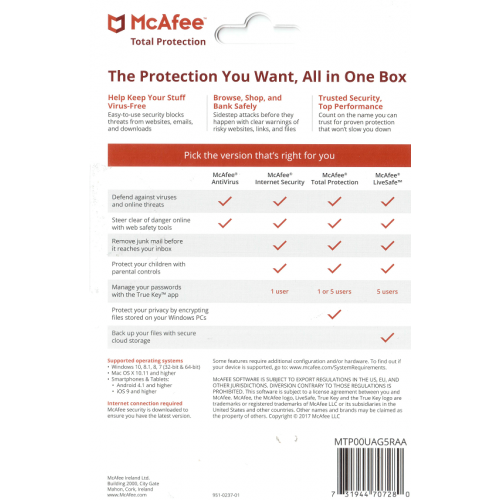 McAfee Total Protection 2020 | 1 Device | 1 Year | Digital (ESD/EU)