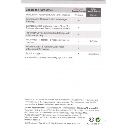 Microsoft Office Home and Business 2019 | 1 PC/Mac | Digital (ESD/EU) (Windows 10 Only)*