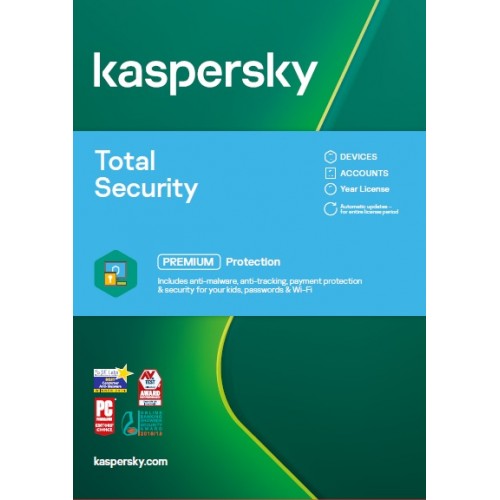 Kaspersky Total Security 2021 | 5 Devices | 2 Years | Digital (ESD/UK)