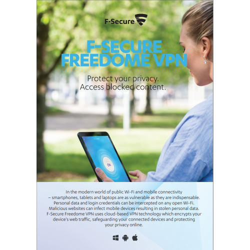 F-Secure Freedome VPN Multidevice | 3 Devices | 1 Year | Digital (ESD/EU)