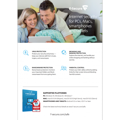 F-Secure Safe Internet Security  Attache | 1 Device | 1 Year | Digital (ESD/EU)